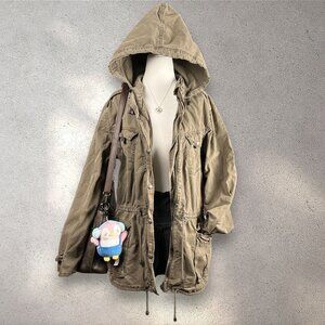 BUFFALO David Bitton Military Utility Jacket Women’s M Green Y2K Twilight Grunge